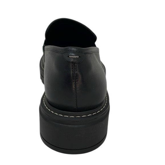 BERNARDO Shoes Chandler Loafer Lug Sole Platform Black Leather Size 6 - Picture 10 of 14